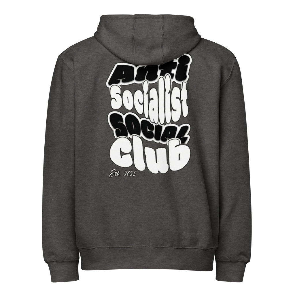 Anti-Socialist Social Club charcoal hoodie back - casual satire apparel