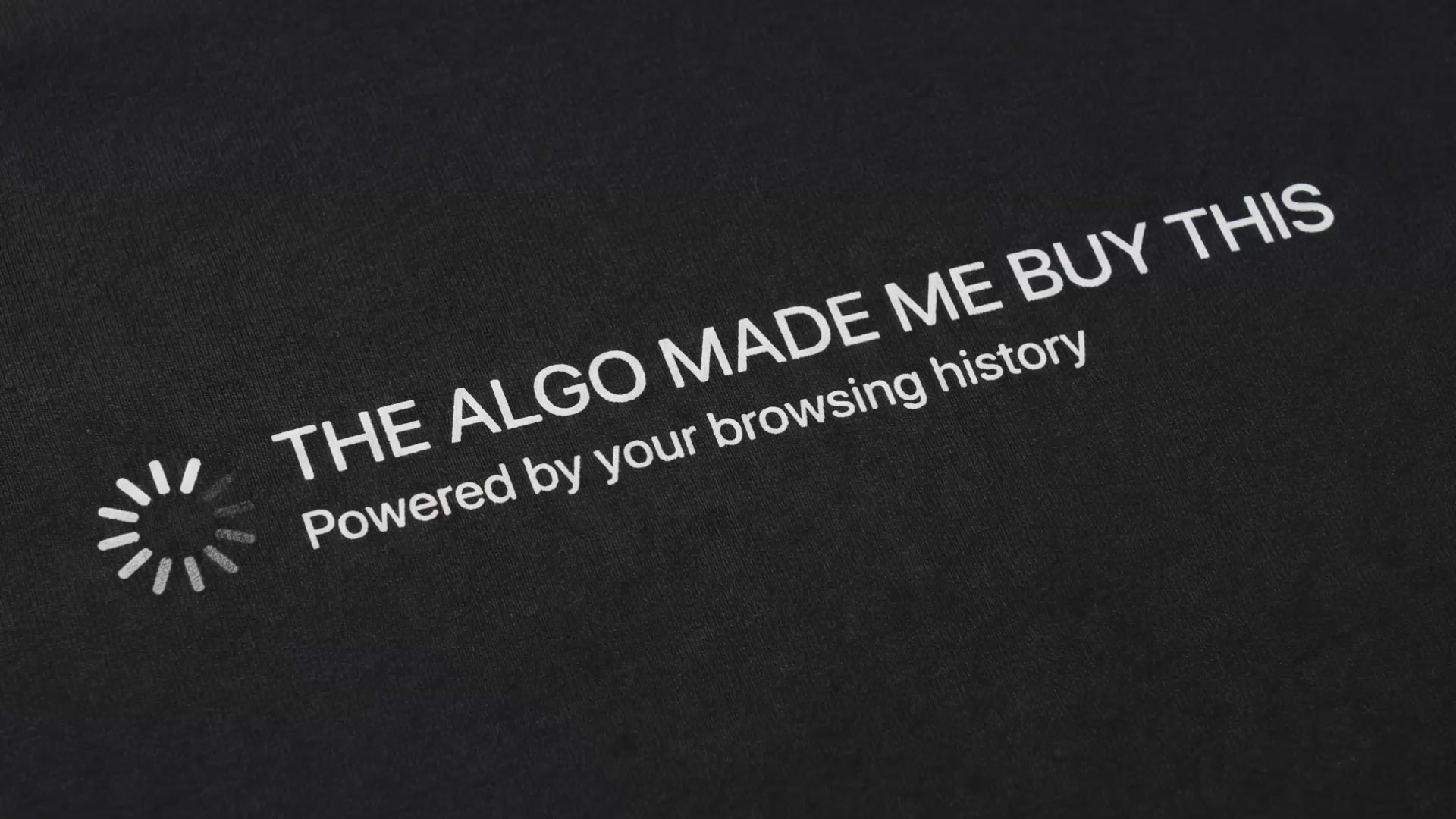 Algo Made Me Buy This product video - realMisinformation apparel collection