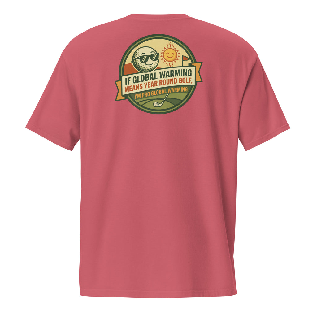 Climate change golf tee watermelon back - novelty golf satire apparel