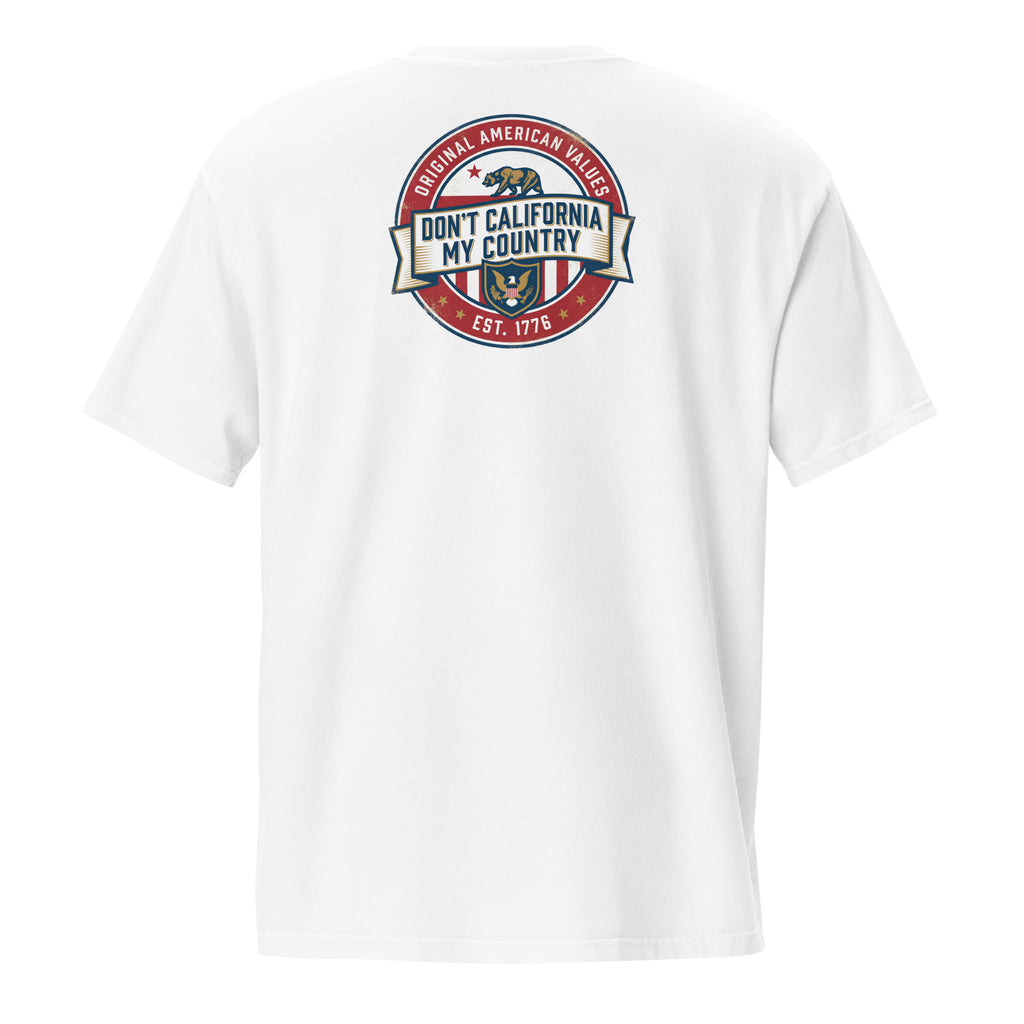Gavin Newsom political satire tee white back - statement apparel