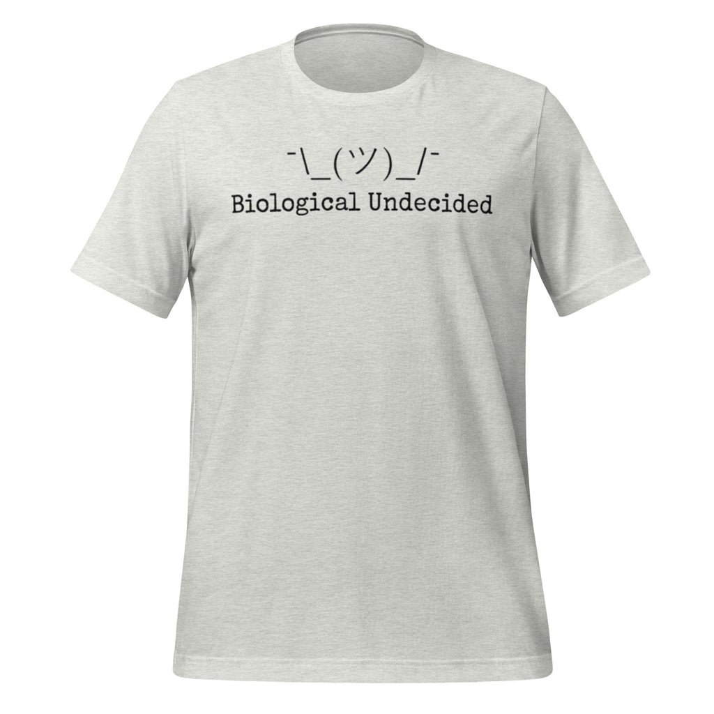 Biological Undecided ash white front - shrugging skeleton biology satire